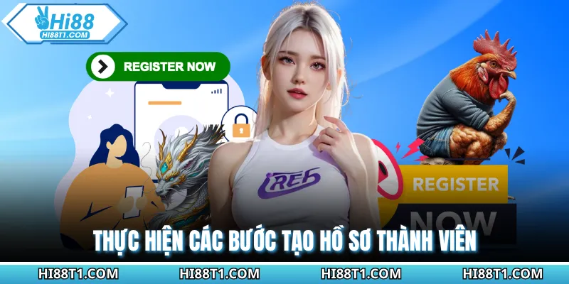 Thực hiện các bước tạo hồ sơ thành viên